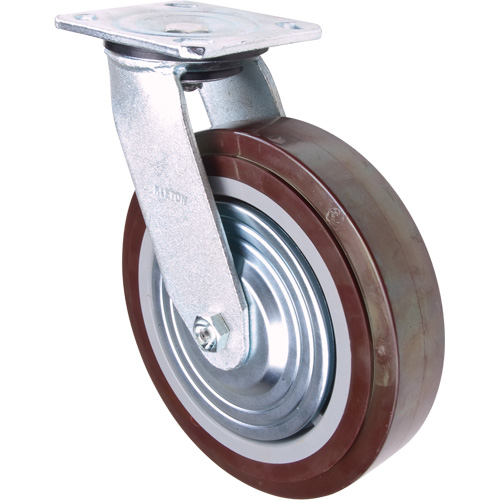 Caster, Swivel, 8" (203.2 mm), Polyurethane, 1000 lbs. (453.6 kg.) Action Paper
