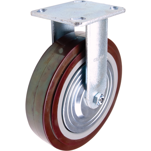 Roulette, Fixe, 8" (203,2 mm), Polyur&eacute;thane, 1000 lb (453,6 kg) Action Paper