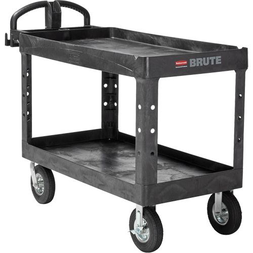 Heavy-Duty Utility Cart, 2 Tiers, 25-1/4" x 33-1/4" x 55", 750 lbs. Capacity Action Paper