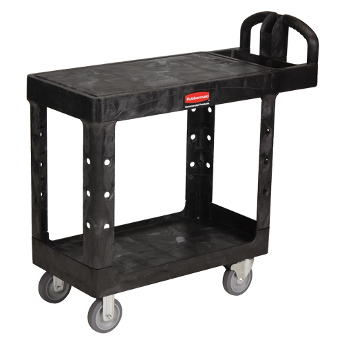 Flat Shelf Heavy Duty Utility Cart - 4505-00, 2 Tiers, 17-1/4" x 38-1/10" x 38-1/2", 500 lbs. Capacity Action Paper