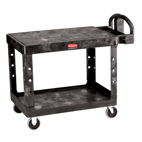 Chariot utilitaire robuste a/tablette plate - 4525-00, 2 tiers, 25-7/8" x 33-3/10" x 43-9/10", Capacit&eacute; 500 lb Action Paper