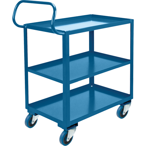 Ergonomic Shelf Truck, 800 lbs. Capacity, Steel, 20" W x 37" H x 32" D, Lip Up Action Paper