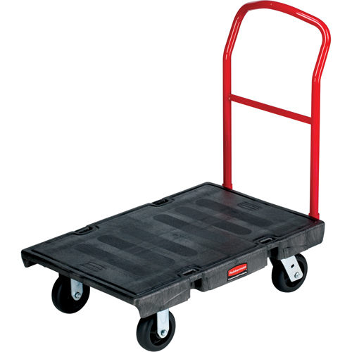 Heavy-Duty Platform Truck, 48" L x 24" W, 2000 lbs. Cap., Rubber Wheels Action Paper