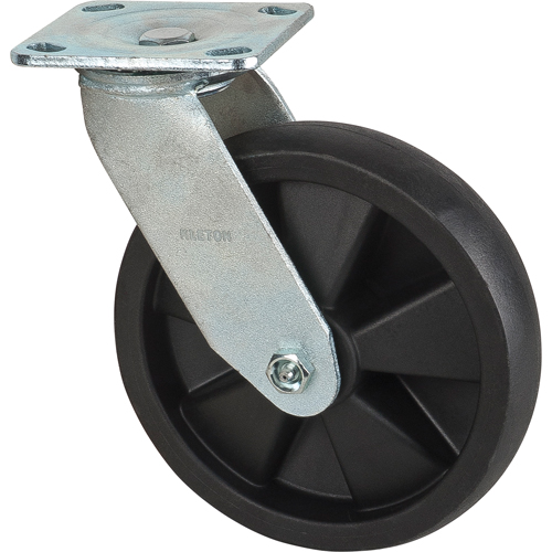 Roulettes haute temp&eacute;rature, Pivotant, 8" (203,2 mm), Nylon, 1000 lb (453 kg) Action Paper