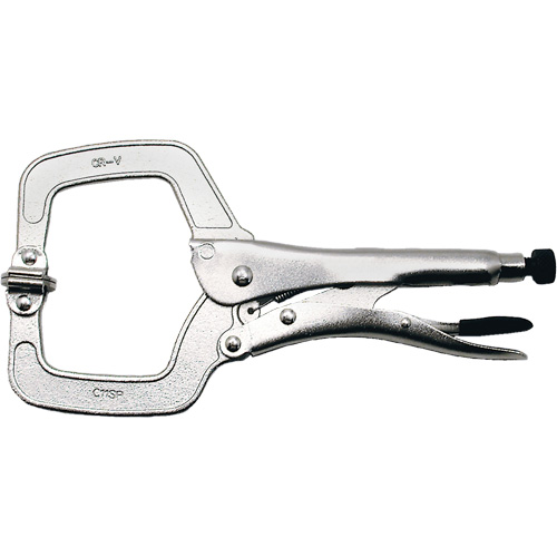 Super Heavy-Duty Locking C-Clamp with Swivel Pad, 11" (279 mm) Capacity Action Paper