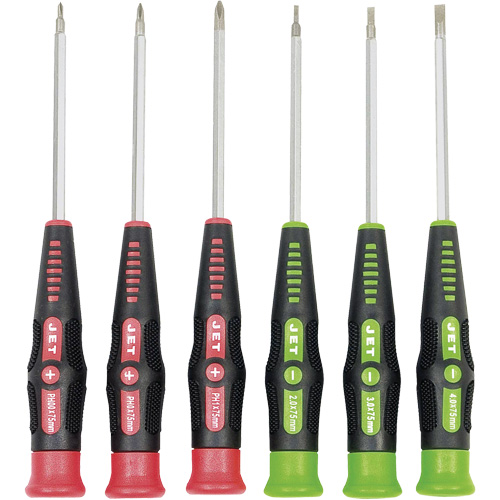 JPSD-6 Precision Screwdriver Set, 6, Magnetic Action Paper