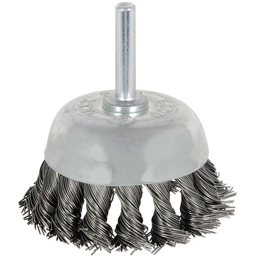 8046 Shaft Mounted Knot Twisted Cup Brush, 1-1/8" Dia. Action Paper