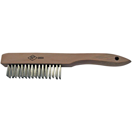 Scratch Brush, Stainless Steel, 4 x 16 Wire Rows Action Paper
