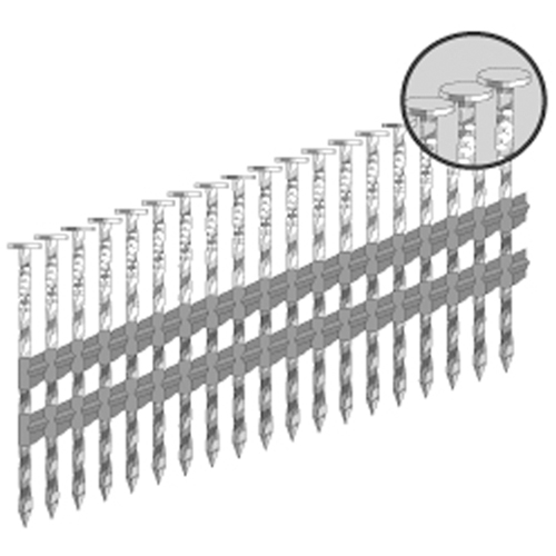 21° Strip Nails - Plastic Collated Action Paper