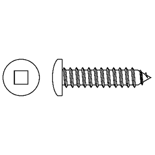 Tapping Pan Head Screws, #10 x 3/4" L, Zinc Plated Action Paper