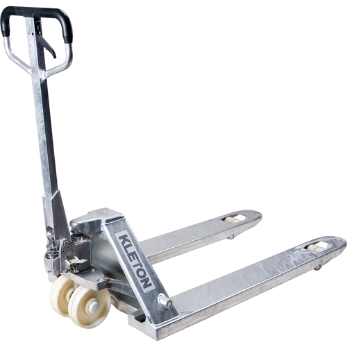 Manual Pallet Trucks, Galvanized, 42" L x 27" W, 5500 lbs. Capacity Action Paper