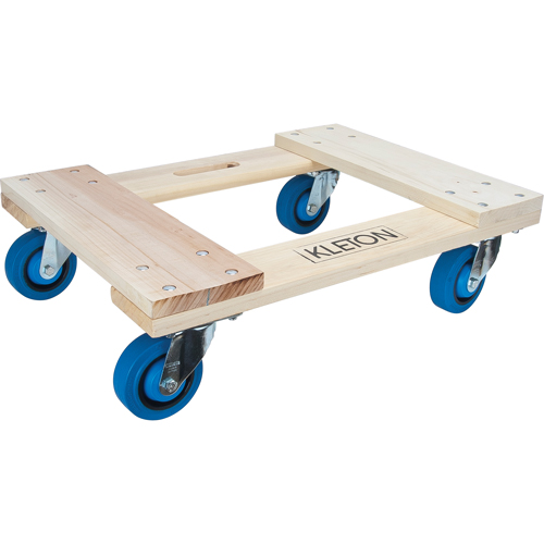 Socle roulant en bois dur, Roues en Caoutchouc, Capacit&eacute; de 1400 lb, 18" la x 30" p x 7" h Action Paper