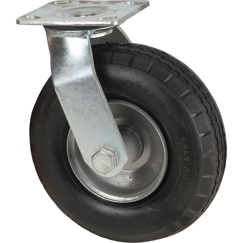 Pneumatic Casters, Swivel, 8" (203.2 mm), Pneumatic, 350 lbs. (158.8 kg.) Action Paper