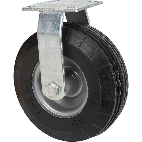 Flat-Free Casters, Rigid, 8" (203.2 mm), Flat-Free, 275 lbs. (125 kg.) Action Paper