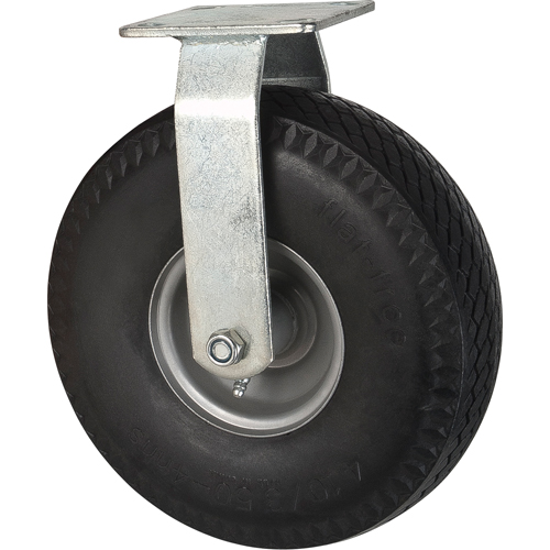 Roulettes anticrevaisons, Fixe, 10" (254 mm), Anticrevaison, 300 lb (136 kg) Action Paper