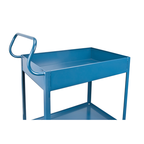 Deep Lipped Service Cart, 2 Tiers, 24" W x 47" H x 36" D, 1200 lbs. Capacity Action Paper