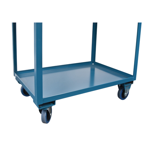 Deep Lipped Service Cart, 2 Tiers, 24" W x 47" H x 36" D, 1200 lbs. Capacity Action Paper
