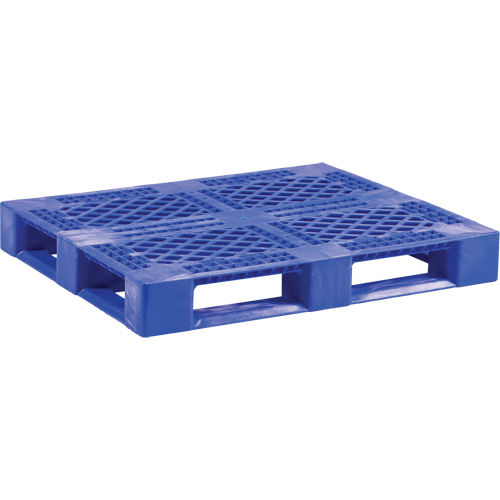 Palette en plastique pour usage moyen de qualit&eacute; alimentaire, 48" lo x 40" la x 6-1/10" h, Acc&egrave;s Quatre c&ocirc;t&eacute;s Action Paper