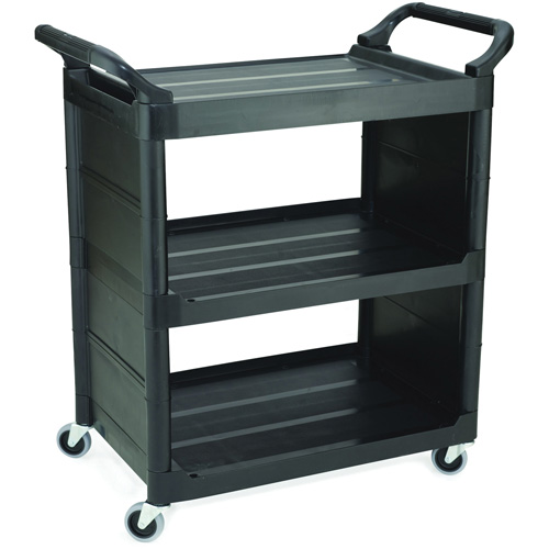 Chariot de service avec panneaux d'extr&eacute;mit&eacute;s, 3 tiers, 18-5/8" x 36-5/8" x 33-5/8", Capacit&eacute; 150 lb Action Paper