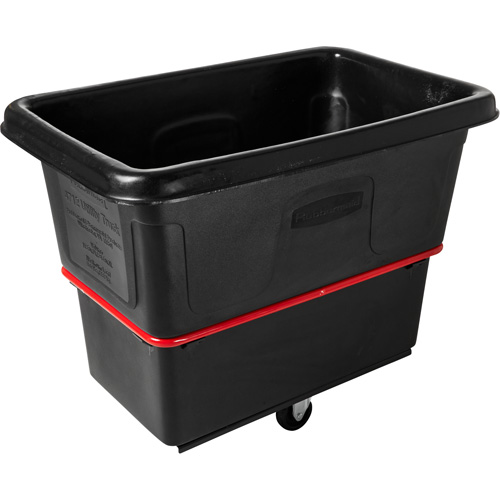 Chariot cubique utilitaire &agrave; usage intensif, Plastique recycl&eacute; noir, 43-1/4" lo x 28" la x 33-3/4" h, Volume 12 pi³, Capacit&eacute; 800 lb Action Paper