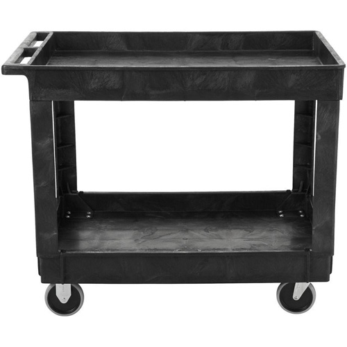 Flat Handle Utility Cart, 2 Tiers, 40" x 32-1/4" x 24", 500 lbs. Capacity Action Paper
