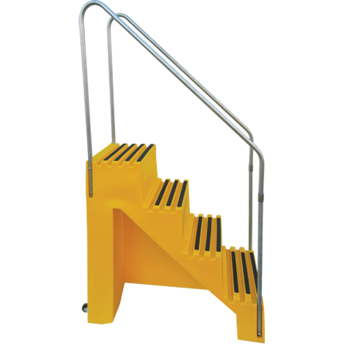 Industrial Step Stool, 4 Steps, 43" x 22-1/2" x 66" High Action Paper