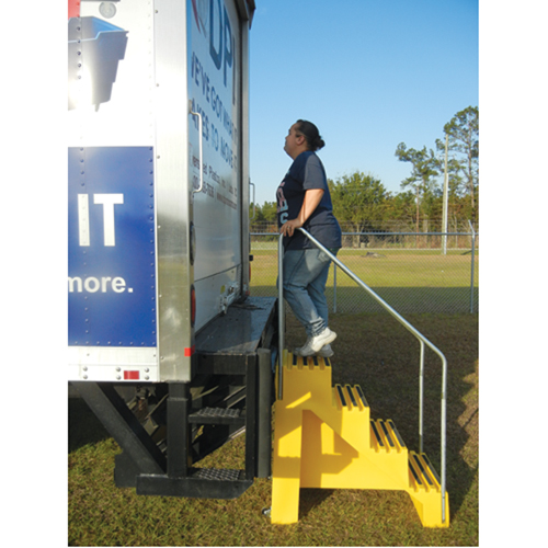 Industrial Step Stool, 4 Steps, 43" x 22-1/2" x 66" High Action Paper