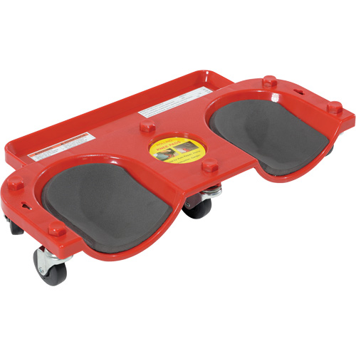 Socle roulant pour les genoux, Plastique, Rouge, Capacit&eacute; 350 lb Action Paper