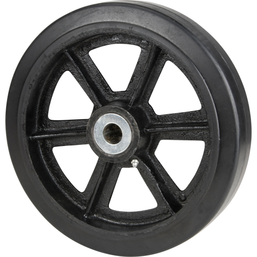 Mold-On Rubber Wheels, 6" (152.4 mm) Dia. x 2" (50.8 mm) W, 500 lbs. (226.796 kg.) Capacity Action Paper