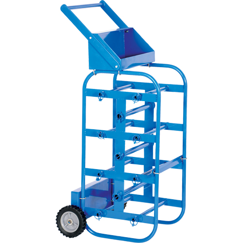 Portable Wire Reel Caddy, Steel, 11 Rod, 19-1/2" W x 43-1/4" H x 17-1/2" D, 150 lbs. Capacity Action Paper