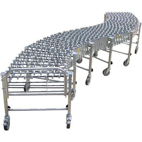 Expandable/Flexible Conveyors, 24" W x 24' 8" L, 226 lbs. per lin. ft. Capacity Action Paper