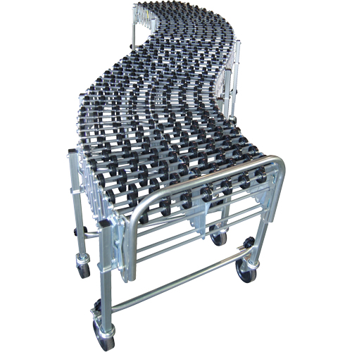 Expandable/Flexible Conveyors, 18" W x 12' 2" L, 226 lbs. per lin. ft. Capacity Action Paper