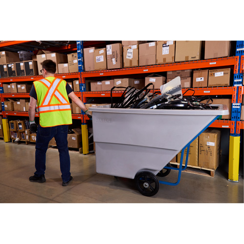 Tilt Truck, Polyethylene, 1.1 cu. yd., 1250 lbs. Load Capacity Action Paper