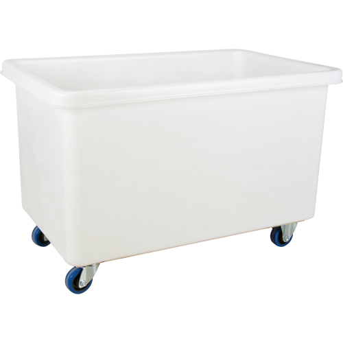 Straight Wall Box Truck, White Polyethylene, 46" L x 28" W x 31" H, 14 cu. ft. Volume, 600 lbs. Capacity Action Paper