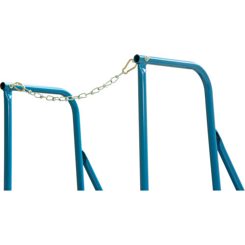 Trailer Access Rolling Ladder with Rails, 4 Steps, 22" Step Width, 37" Platform Height, Steel Action Paper