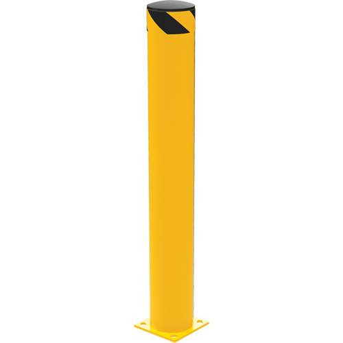 Butoir de s&eacute;curit&eacute;, Acier, 48" h x 6,5" la, Jaune Action Paper