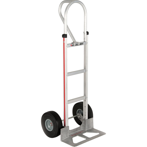 Straight Back Hand Truck, P-Handle Handle, Aluminum, 52" Height, 500 lbs. Capacity Action Paper