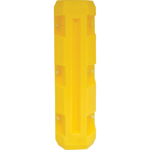 Slim Column Protector, 4" x 4" Inside Opening, 12" L x 12" W x 42" H, Yellow Action Paper