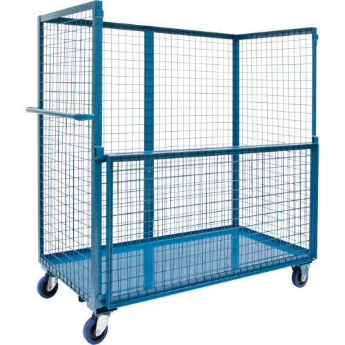 Chariot grillag&eacute; pour transport , Acier, 24" x 55" x 48", Capacit&eacute; 2400 lb Action Paper