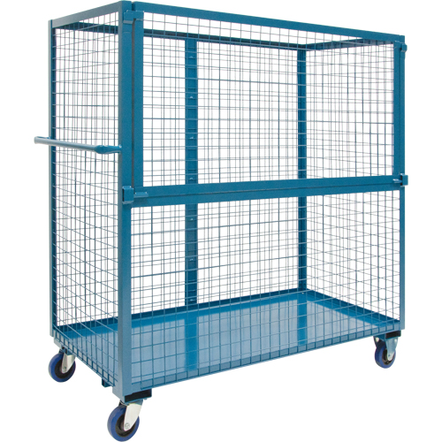 Chariot grillag&eacute; pour transport , Acier, 24" x 55" x 48", Capacit&eacute; 2400 lb Action Paper