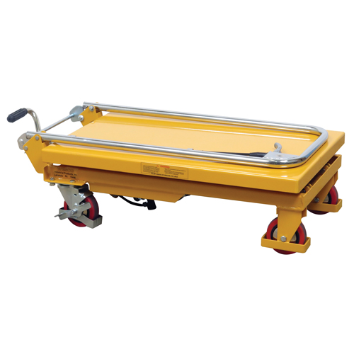 Hydraulic Scissor Lift Table, 17.75" L x 27.5" W/27-1/2" L x 17-3/4" W, Steel, 330 lbs. Capacity Action Paper