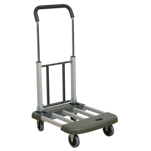 Telefolding Platform Truck, Aluminum, 330 lbs., 29-1/2" L x 17-1/2" W, 36-1/2" High Action Paper