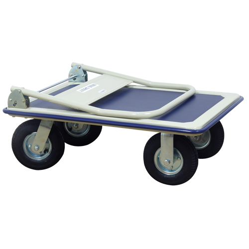 Folding Handle Platform Truck, Steel, 660 lbs., 35" L x 23" W, 43.5" High Action Paper