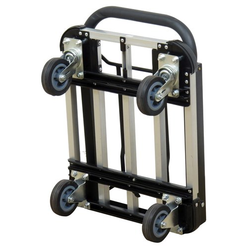 Folding Handle Platform Truck, Aluminum, 300 lbs., 28" L x 16" W, 37.75" High Action Paper