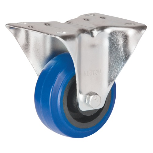 Roulette bleue, Fixe, 3" (76 mm), Caoutchouc, 285 lb (129 kg) Action Paper