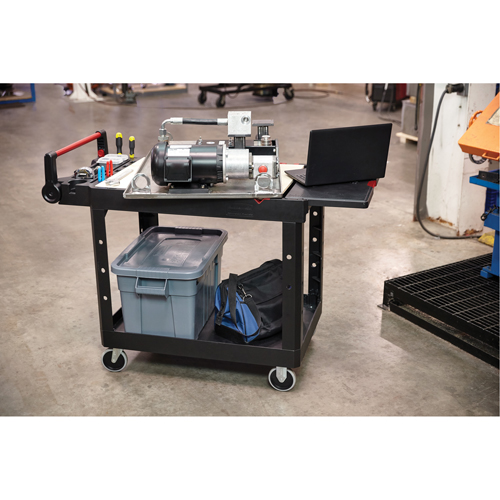 Heavy-Duty Adaptable Utility Cart, 2 Tiers, 25-1/5" x 36" x 51-1/2", 500 lbs. Capacity Action Paper