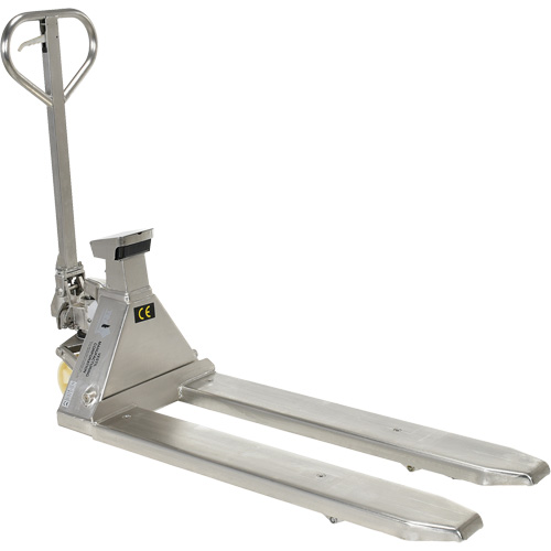 Scale Pallet Truck, 45.69" L x 21.875" W, 5000 lbs. Cap. Action Paper