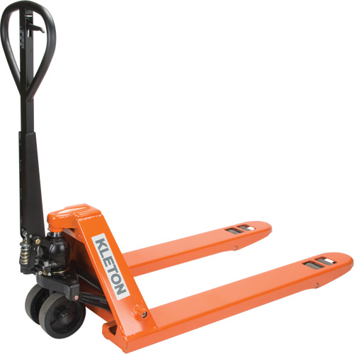 Super Heavy-Duty Manual Pallet Truck, Steel, 48" L x 27" W, 11000 lbs. Capacity Action Paper