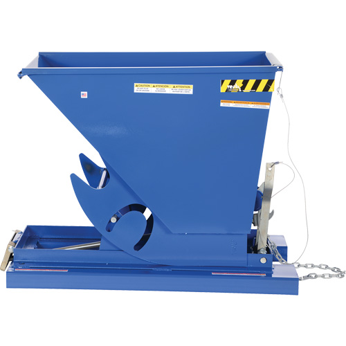 Self-Dumping Hopper, Steel, 1/3 cu.yd., Blue Action Paper