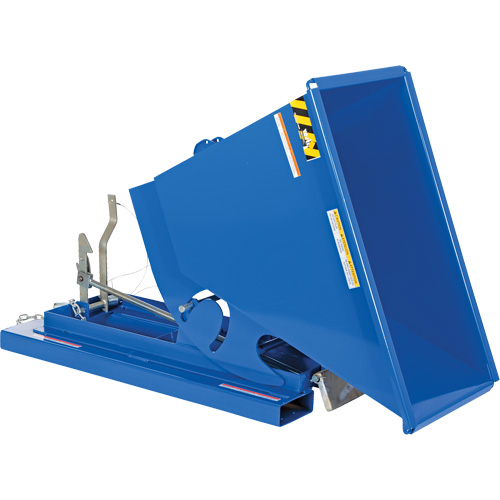 Self-Dumping Hopper, Steel, 1/3 cu.yd., Blue Action Paper